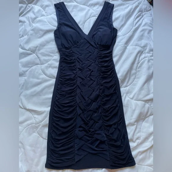 B Darlin | Dresses | B Darlin Navy Ruched Bodycon Dress | Poshmark